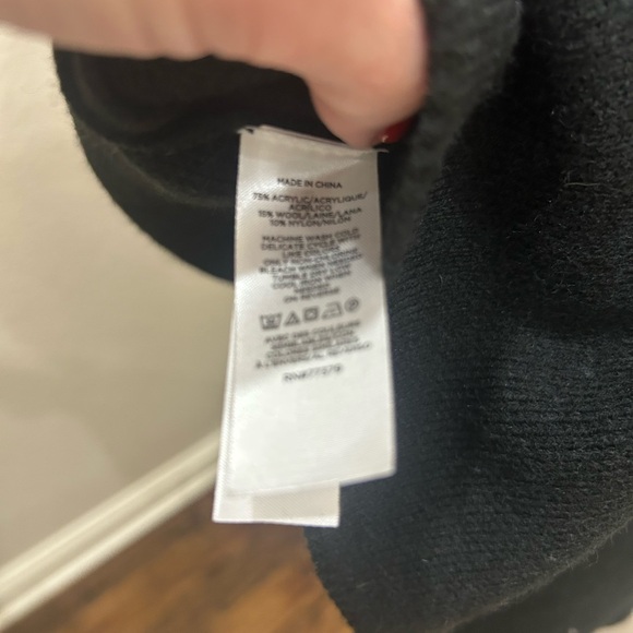 Loft Pearlized Black Poncho - Picture 3 of 3